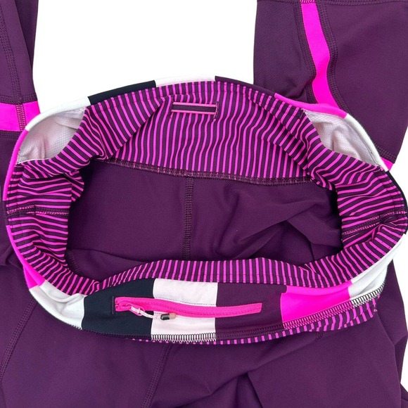 Lululemon Run Inspire Crop II Leggings Women’s Size 8 Purple Pink Colorblock - Picture 11 of 15
